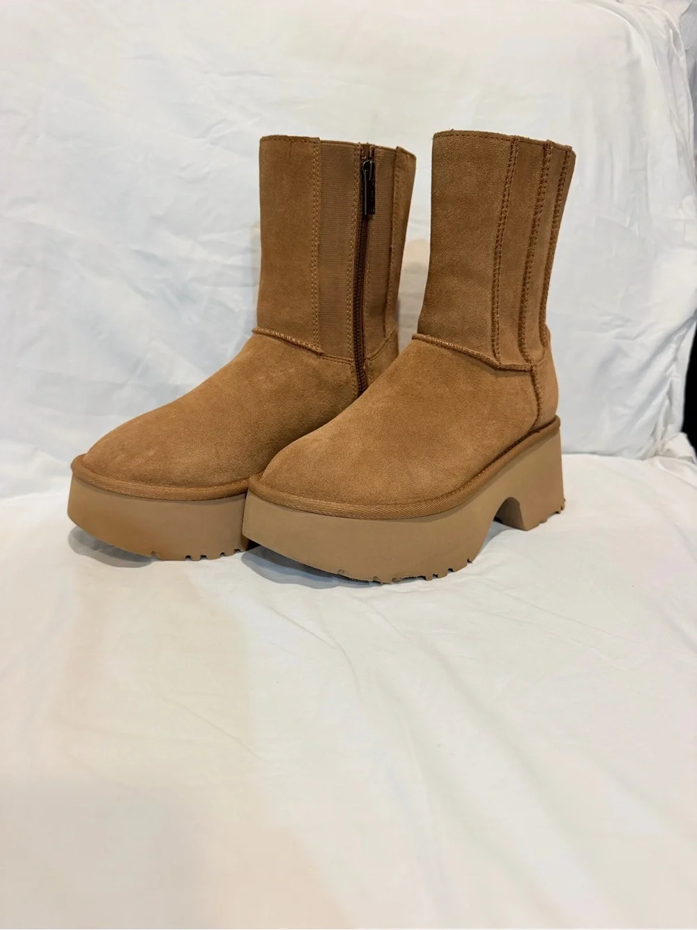 Women's Platform Ankle Boots in Brown